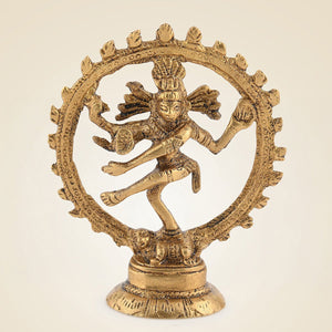 Nataraja Idol in Pure Brass Handcrafted S