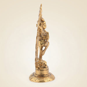 Nataraja Idol in Pure Brass Handcrafted Small Size 4"