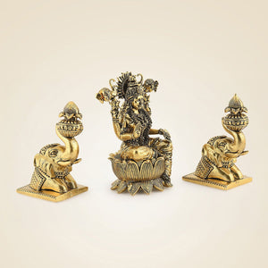 Brass Gajalaxmi