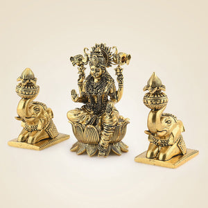Brass Gajalaxmi