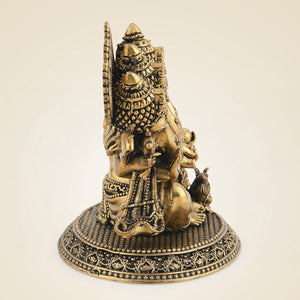 Brass Panchmukhi Ganesh