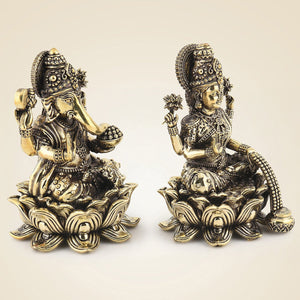 Brass Ganesh Laxmi