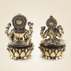 Brass Lakshmi Ganesh Murti