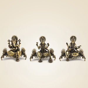 Brass Ganesh Laxmi Saraswati