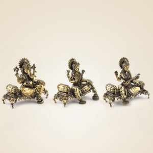 Brass Ganesh Laxmi Saraswati