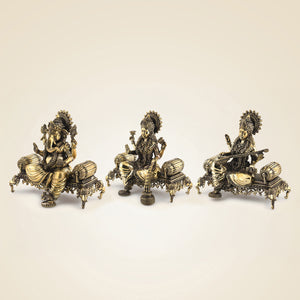 Brass Ganesh Laxmi Saraswati