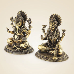 Brass Ganesh Laxmi