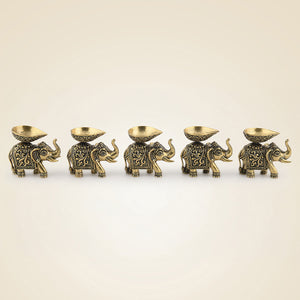 Brass Elephant Diya