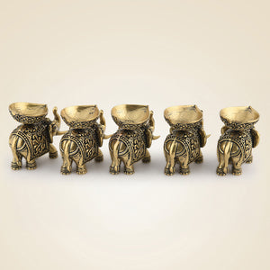 Brass Elephant Diya