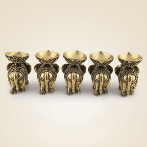 Brass Elephant Diya