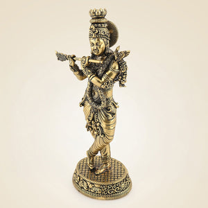 Brass Krishna Statue