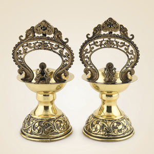Brass Ganesh Laxmi Diya