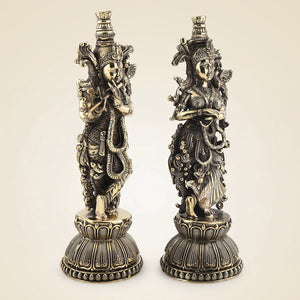 Brass Radha Krishna Statue