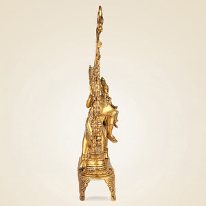 Brass Vishnu Ji with Darbaar Idol