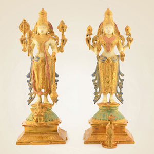Brass Vishnu Laxmi Idol