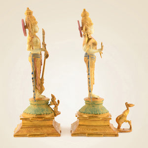 Brass Vishnu Laxmi Idol