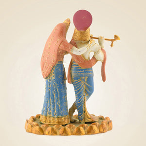 Radha Krishna Brass Statue