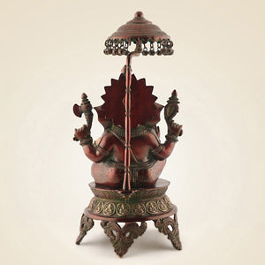 Brass Ganesha With Umbrella