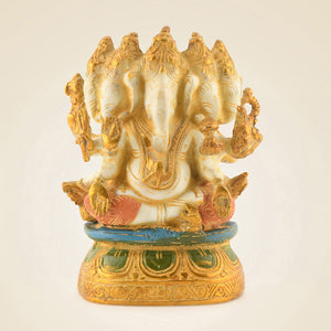 Brass Panchmukhi Ganesha