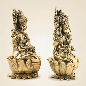 Laxmi Ganesh Brass Idol