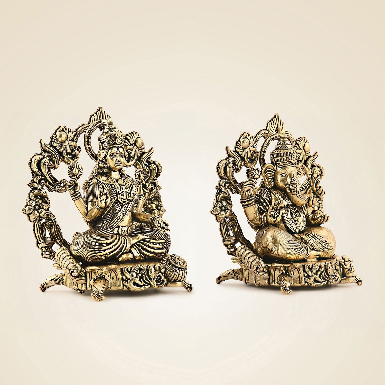 Ganesh Lakshmi Brass  Idol