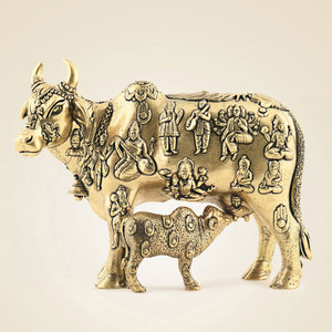 Brass Kamdhenu Idol