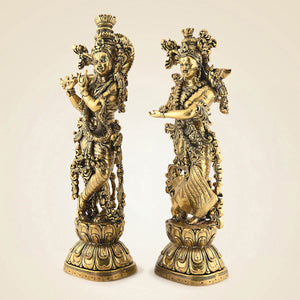 Brass Radha Krishna Idol