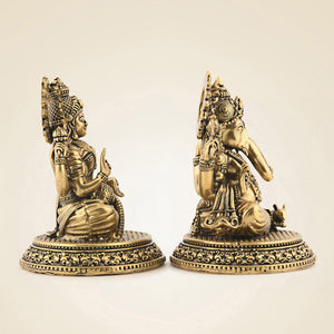 Brass Ganesh Laxmi Murti