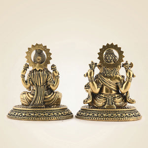 Brass Ganesh Laxmi Murti