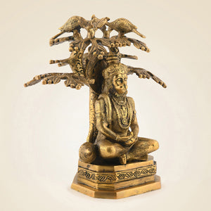 Brass Meditating Hanuman