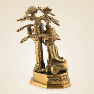 Brass Meditating Hanuman