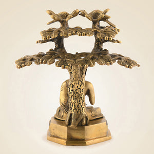 Brass Buddha With Tree