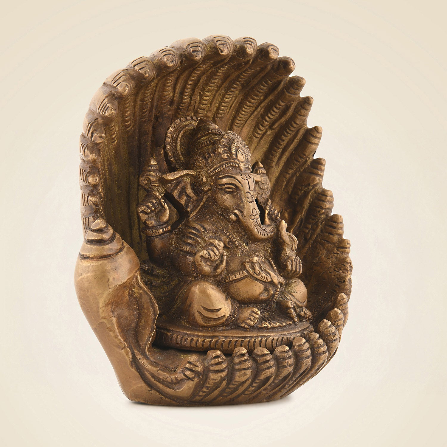 Brass Ganesha In Shankh