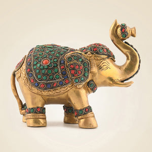 Brass Stonework Elephant