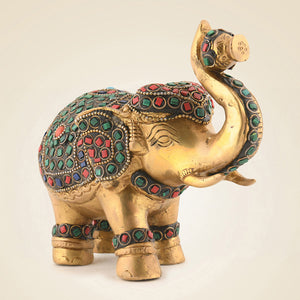 Brass Stonework Elephant