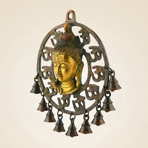 Om Shiva Brass Wall Hanging