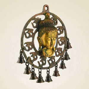 Om Shiva Brass Wall Hanging