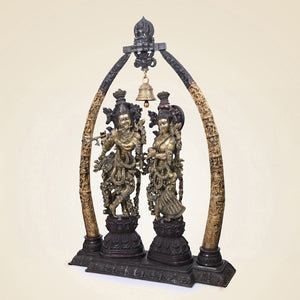 Brass Radha Krishna With Tusk