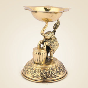Pure Brass Elephant Diya