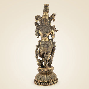 Pure Brass Krishna Statue