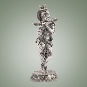 Pure Brass Krishna With Flute