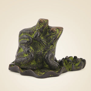 Pure Brass Frog Buddy Statue