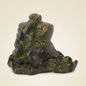Pure Brass Frog Buddy Statue