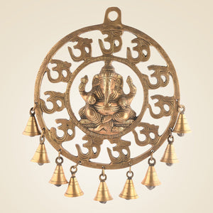Pure Brass Ganpati Om Wall Hanging