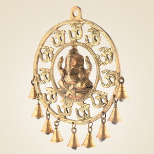Pure Brass Ganpati Om Wall Hanging