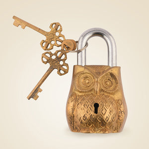 Pure Brass Owl Lock