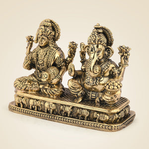 Pure Brass Ganesh Laxmi