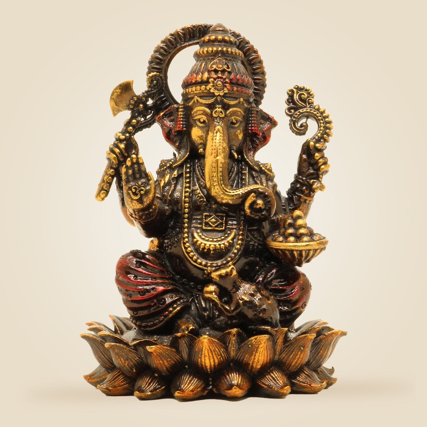 Chaturbhuj Ganesha Brass Statue