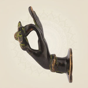Antique Brass Buddha Door Handle