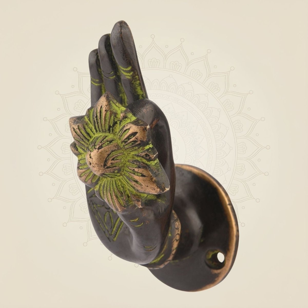 Hand Mudra with Lotus Design